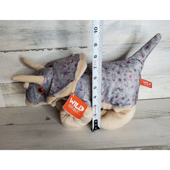 Wild Republic Plush Triceratops Dinosaur Stuffed Animal Toy Dino 12"  NWT - Picture 10 of 10